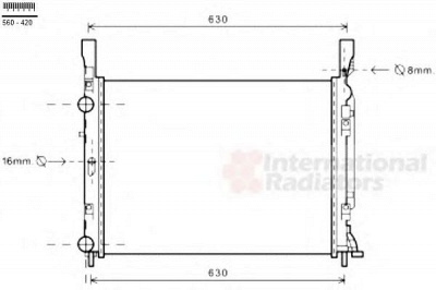 VAN WEZEL 43002469 -  Радиатор, охлаждение двигателя